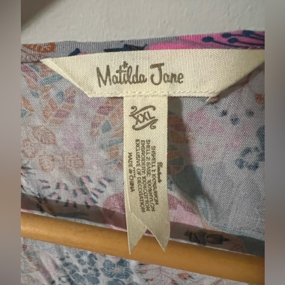 Matilda Jane Sew Perfect Floral Peasant Blouse Sz XXL 2X Large - Picture 3 of 9